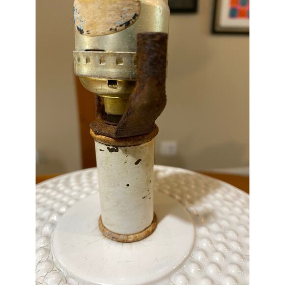 1970's Italian table lamp, floral design - Picture 10 of 12